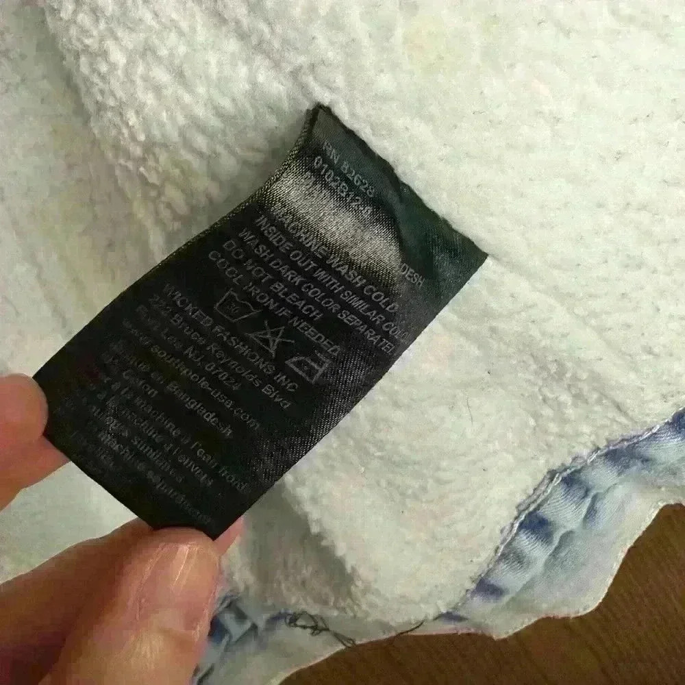 Southpole Denim Jacket Men's Size Medium Acid Wash Sherpa Lined Trucker 90s Y2K - Picture 8 of 9